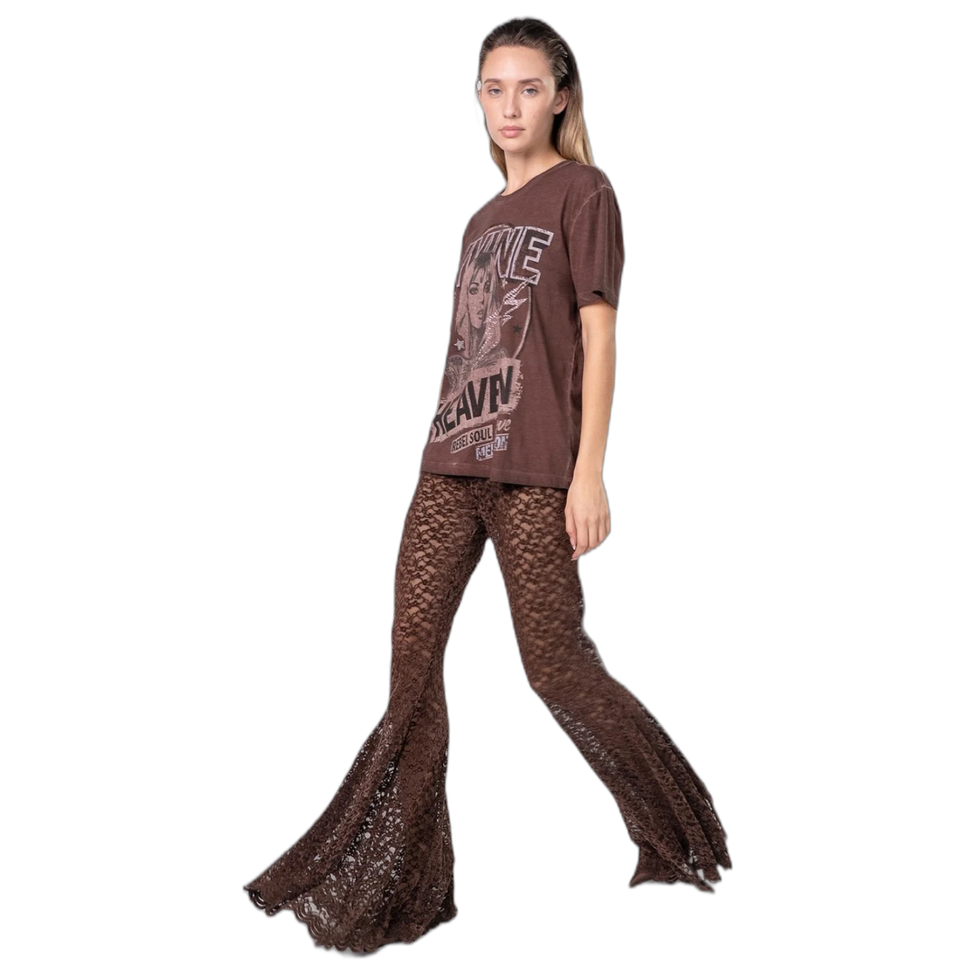 Remera Melocoton Heaven Estampada Oversize Algodón