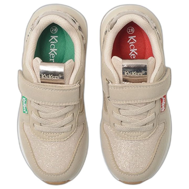 Zapatillas Kickers Rubi Microfibra Beige Kids