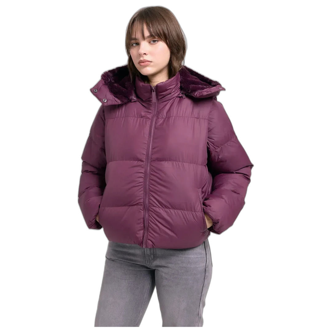 Campera Lock 47 Street Mujer Abrigada con Capucha