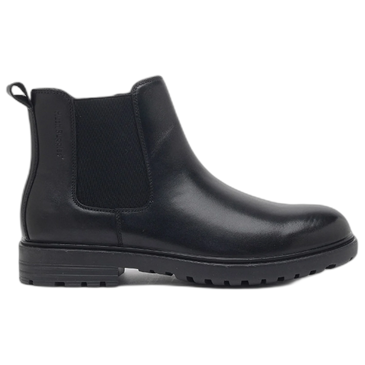 Botas Hush Puppies Beltran Cuero Waterproof Mujer Negro