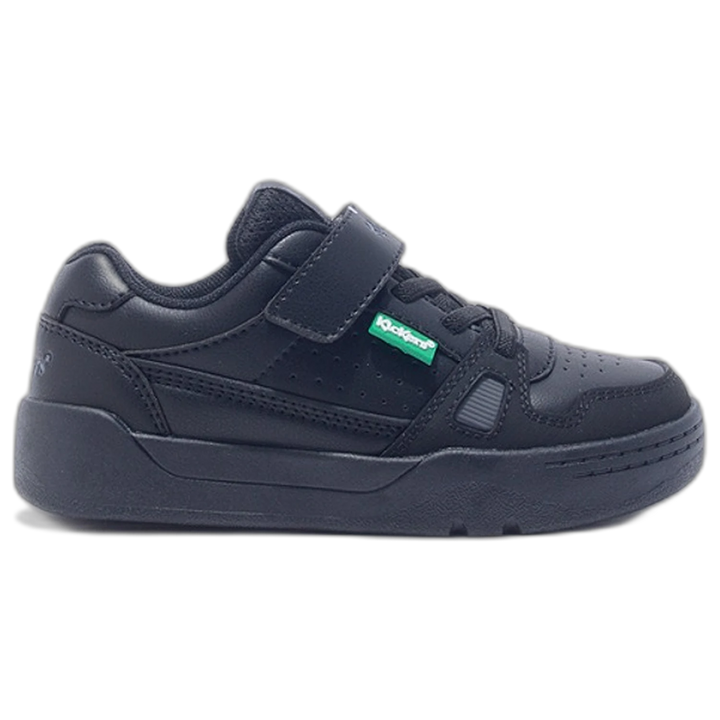 Zapatillas Kickers Skylar Microfibra Con Velcro Negro