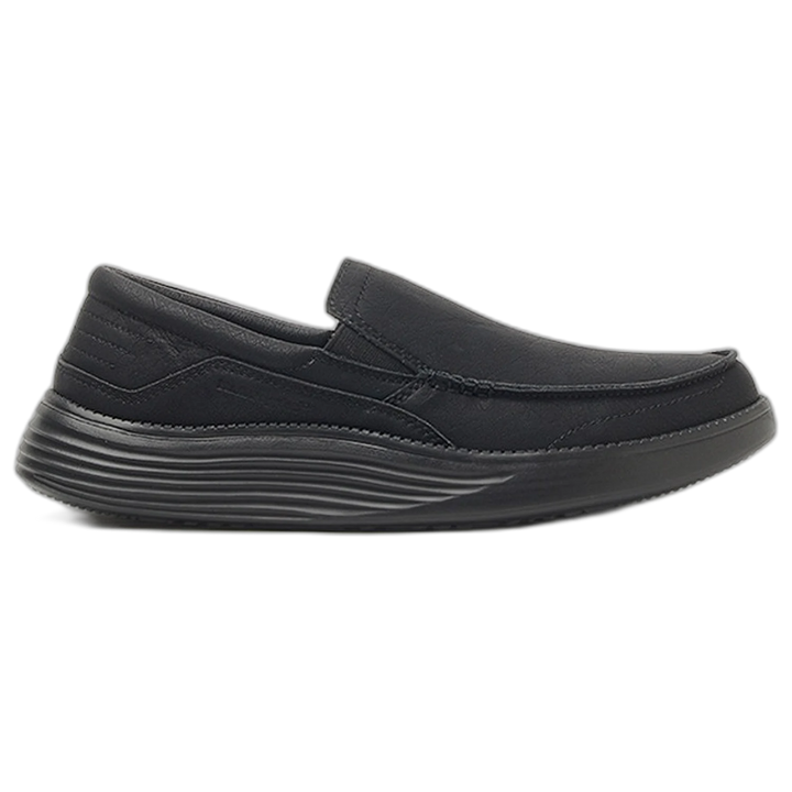 Slip On Hush Puppies Greco Cuero Zero G Negro