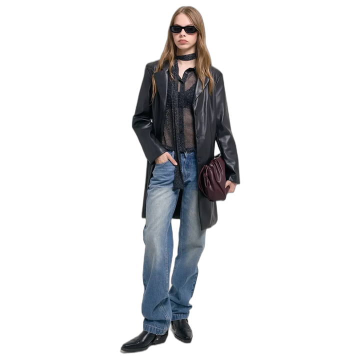 Camisa Spark Neck 47 Street Mujer Microtul con Lurex
