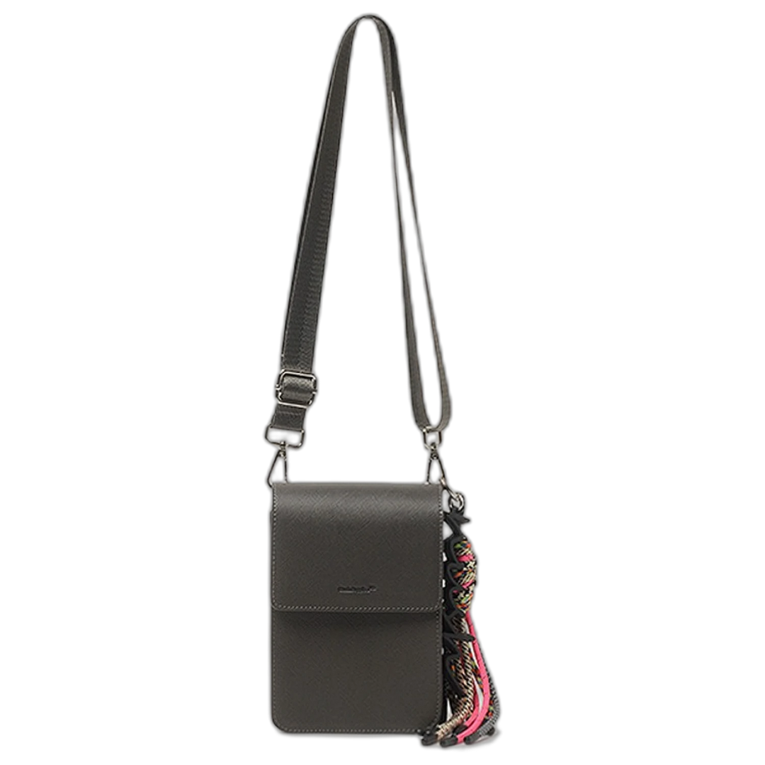 Bandolera Hush Puppies Cupra Gris Con Correa Regulable