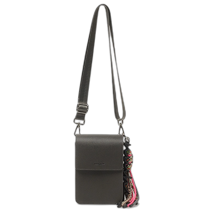 Bandolera Hush Puppies Cupra Gris Con Correa Regulable