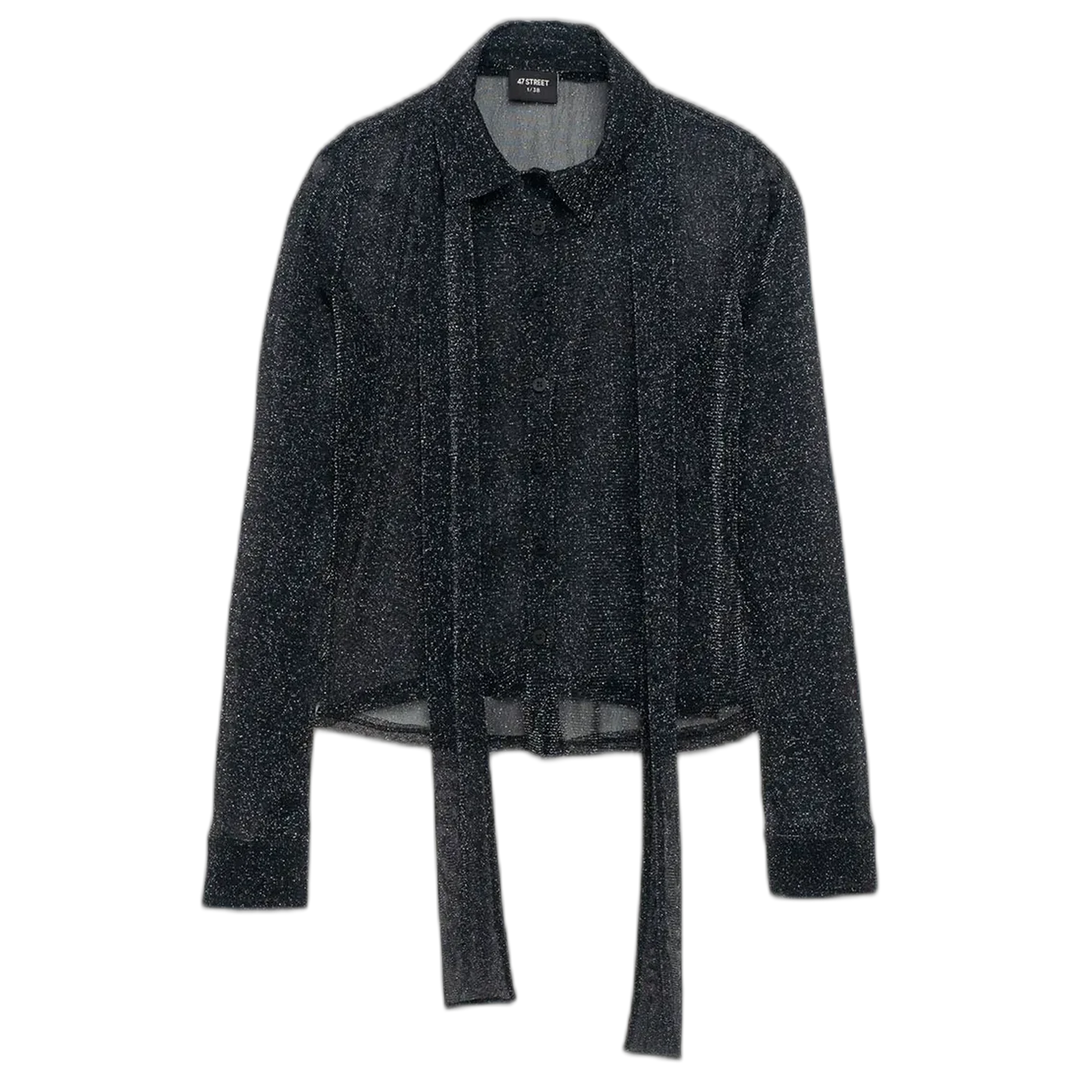 Camisa Spark Neck 47 Street Mujer Microtul con Lurex