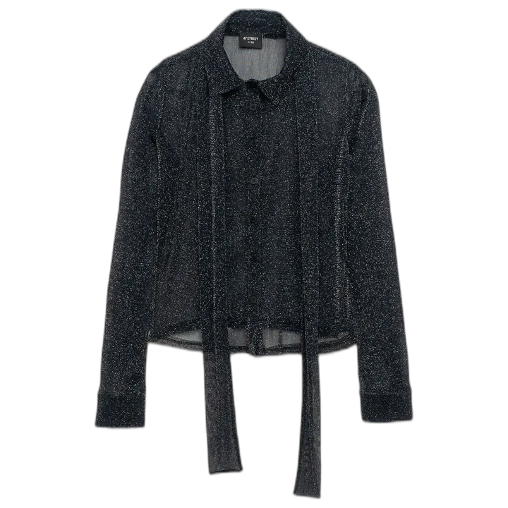 Camisa Spark Neck 47 Street Mujer Microtul con Lurex