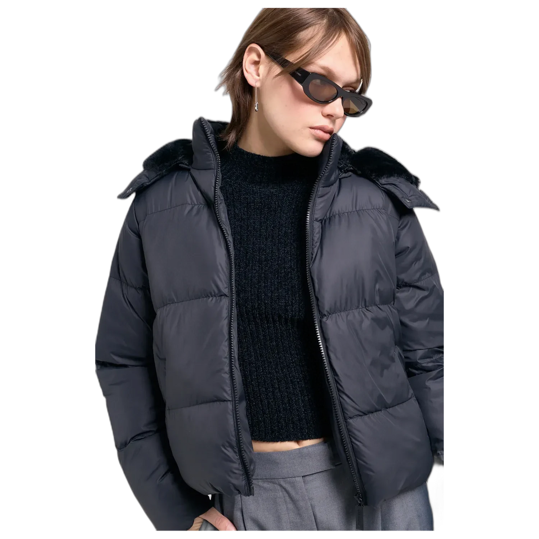 Campera Lock 47 Street Mujer Abrigada con Capucha