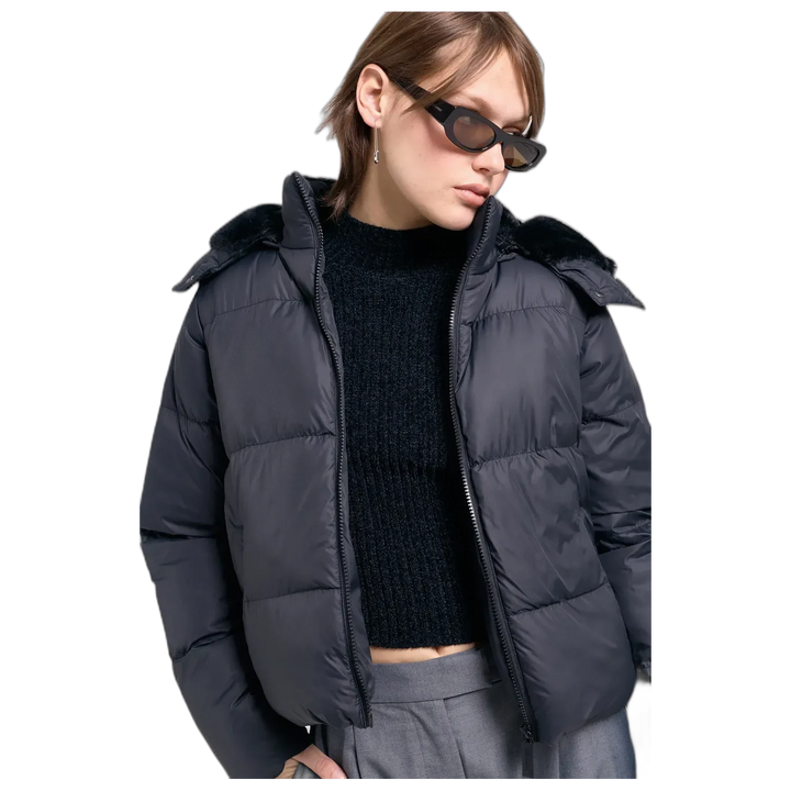 Campera Lock 47 Street Mujer Abrigada con Capucha