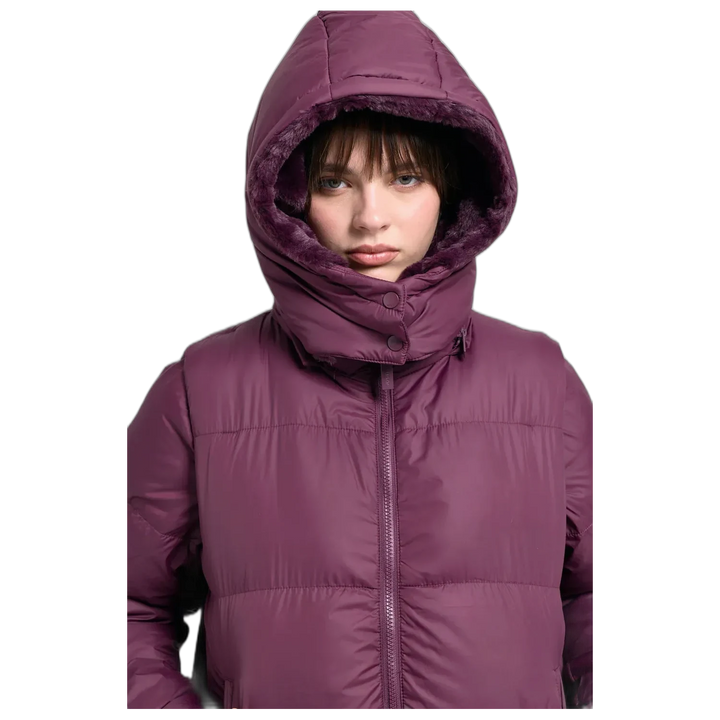 Campera Lock 47 Street Mujer Abrigada con Capucha