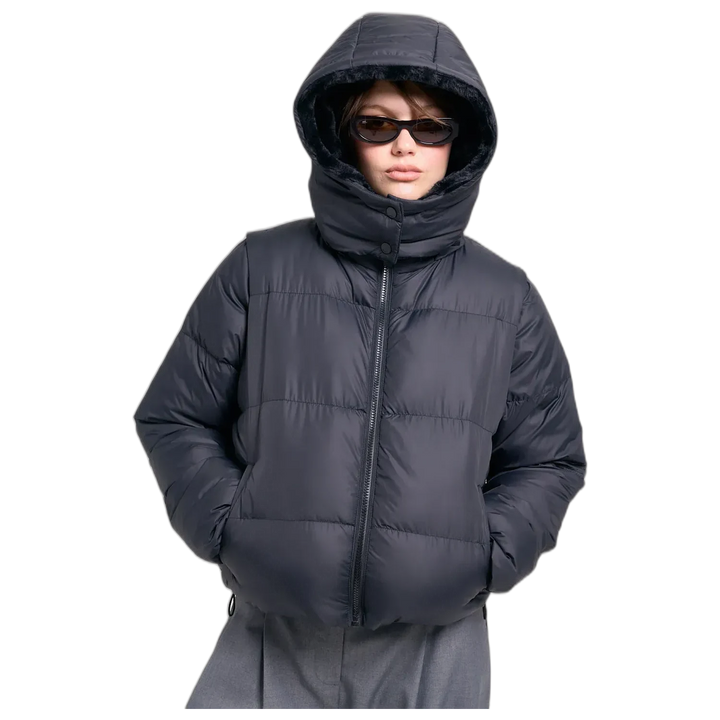 Campera Lock 47 Street Mujer Abrigada con Capucha