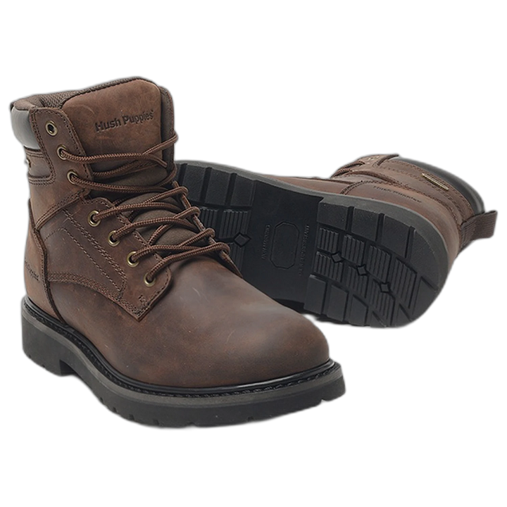 Borcego  Hush Puppies Jason Boot Cuero Waterproof Marron