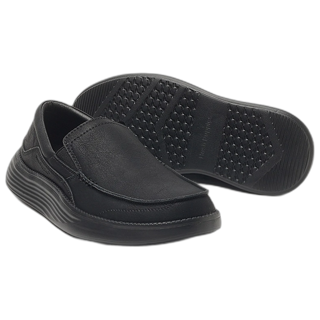 Slip On Hush Puppies Greco Cuero Zero G Negro