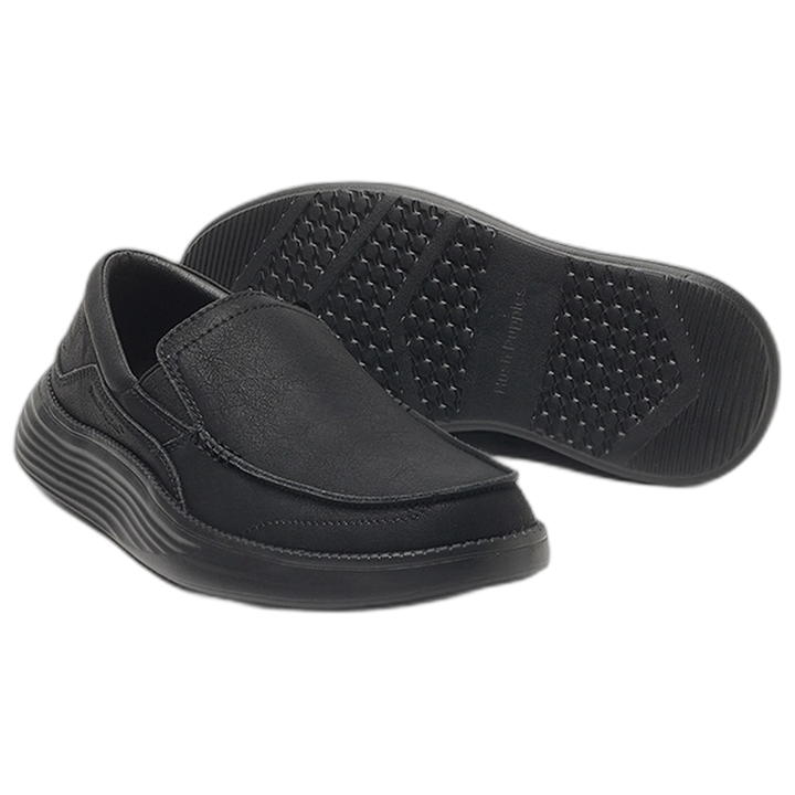 Slip On Hush Puppies Greco Cuero Zero G Negro