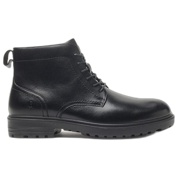 Bota Hush Puppies Brendon Cuero Waterproof Hombre Negra