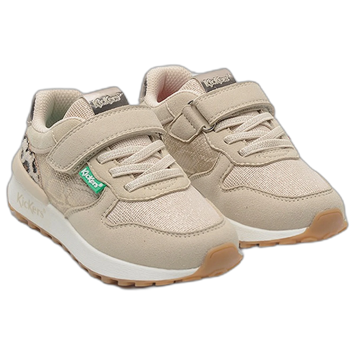 Zapatillas Kickers Rubi Microfibra Beige Kids