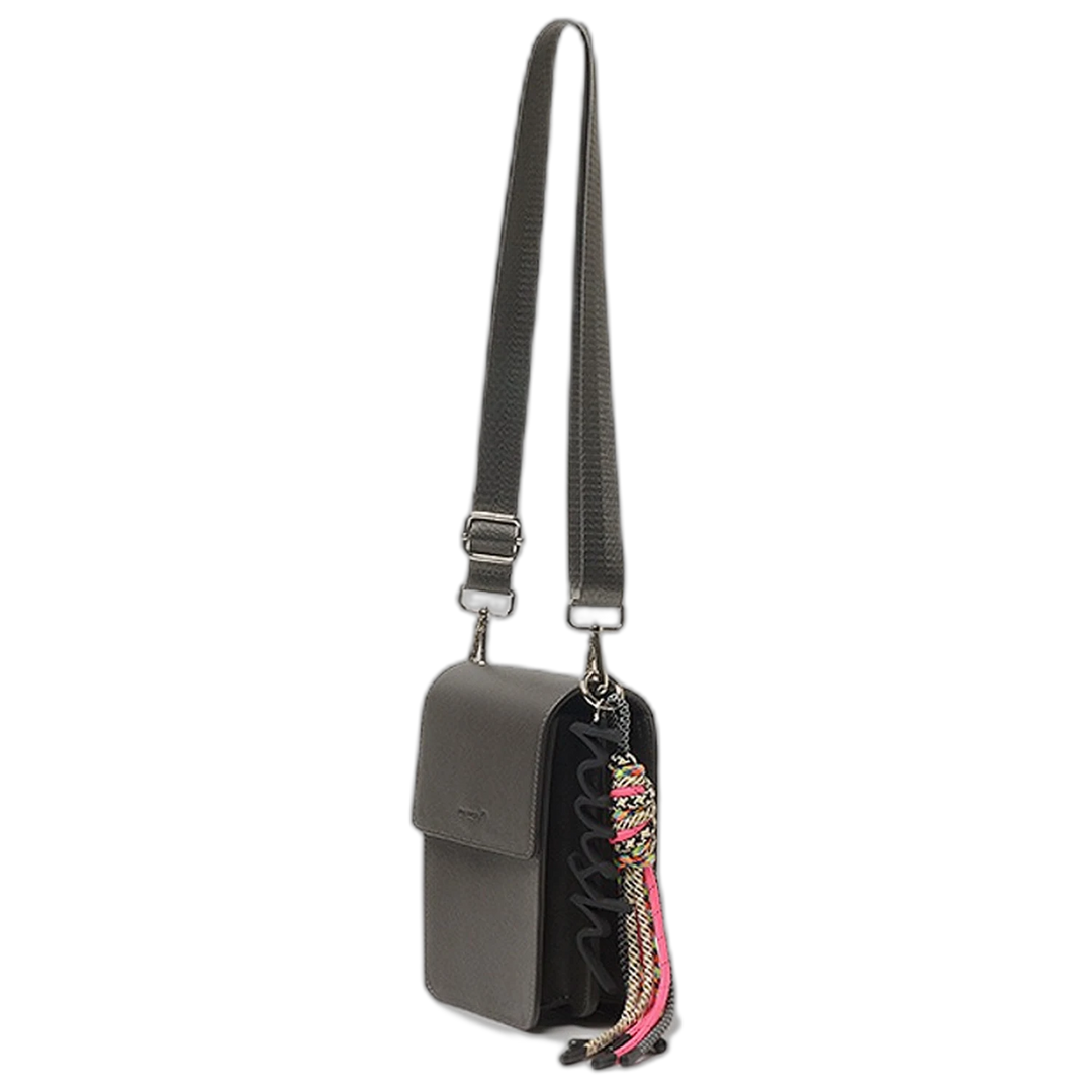 Bandolera Hush Puppies Cupra Gris Con Correa Regulable