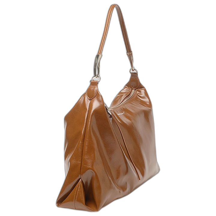 Cartera Hush Puppies Taggia Marrón Al Hombro Con Cierre