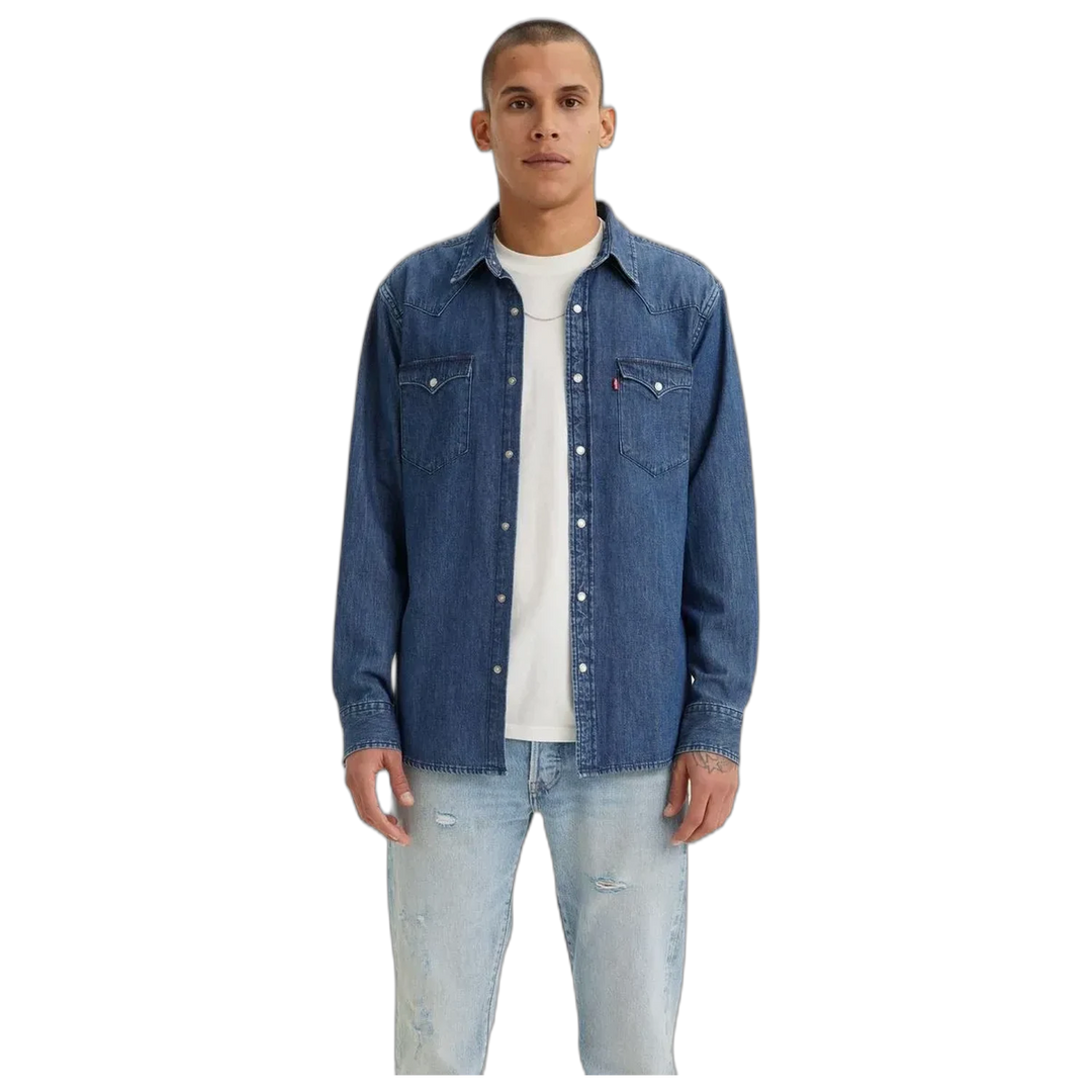 Camisa Levis Classic Western Hombre Azul