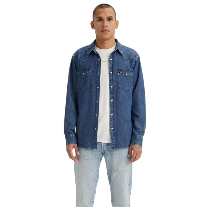 Camisa Levis Classic Western Hombre Azul