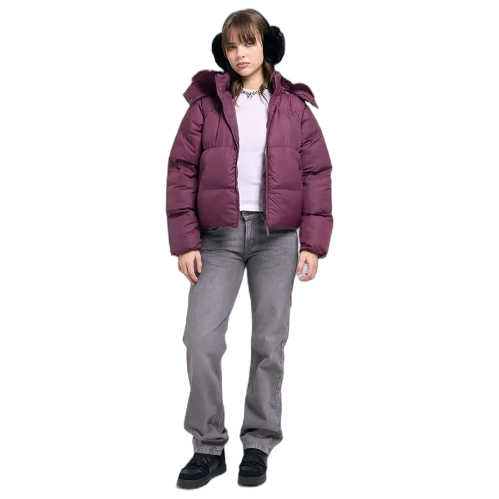 Campera Lock 47 Street Mujer Abrigada con Capucha
