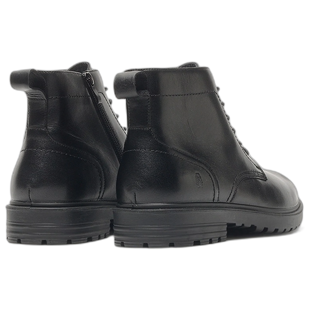 Bota Hush Puppies Brendon Cuero Waterproof Hombre Negra