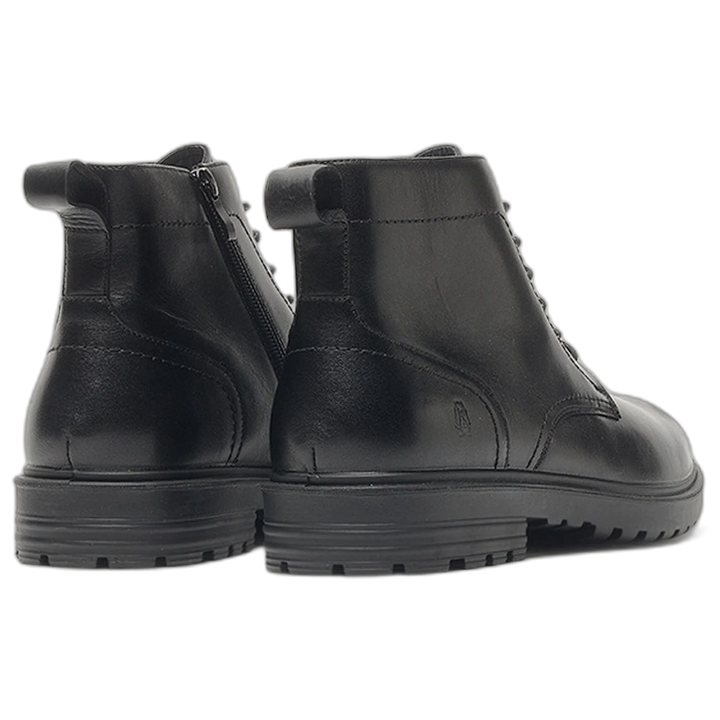 Bota Hush Puppies Brendon Cuero Waterproof Hombre Negra