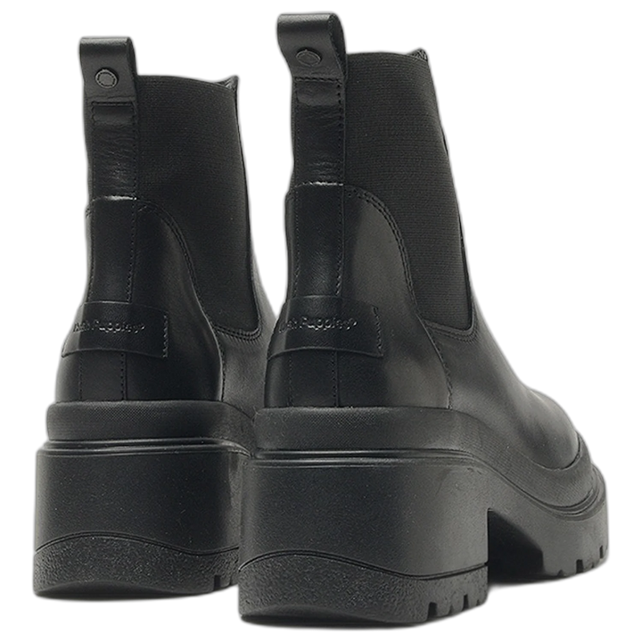 Bota Hush Puppies Piper Bota Cuero Taco 7,5 cm Negra