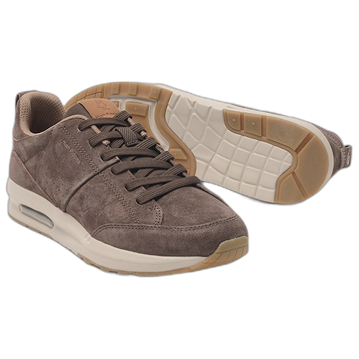 Zapatilla Hush Puppies Marko Cuero Suede Waterproof Marron