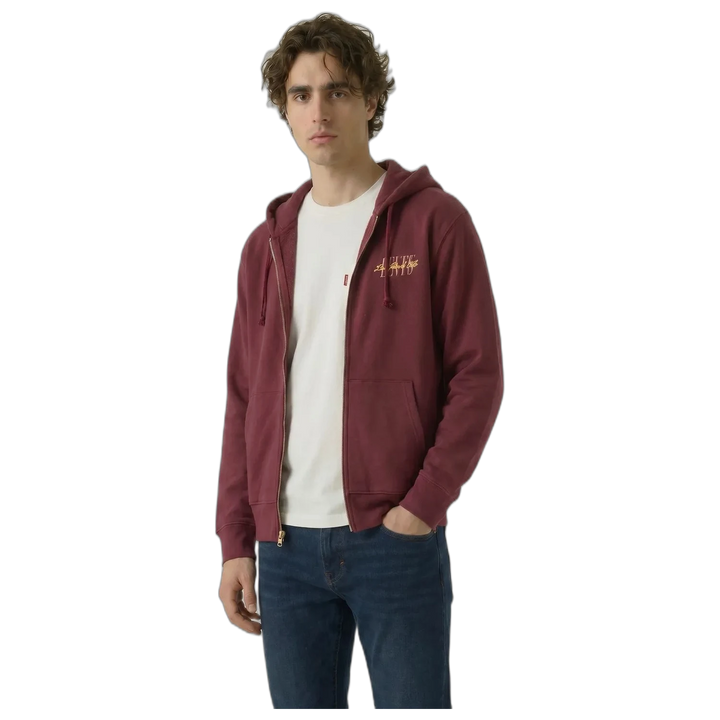Buzo con Capucha Levis Relaxed Graphic Zip Up Tawny Hombre