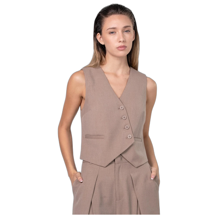 Chaleco Melocoton Angelina Acolchado Sin Mangas