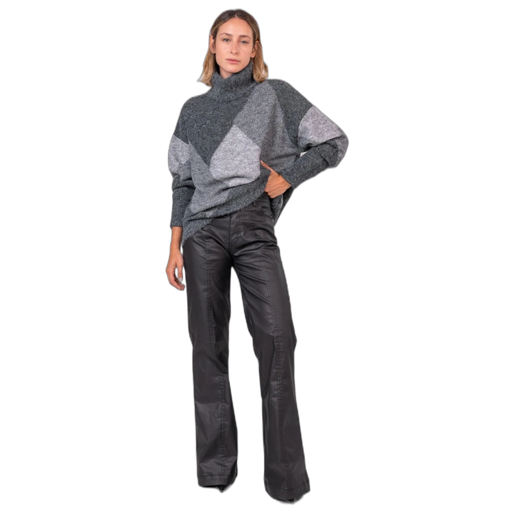 Sweater Melocoton Rombos Tejido Cuello Redondo