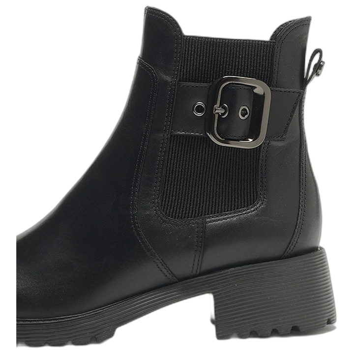 Bota Hush Puppies Rosmi Cuero Zero G Mujer Negra