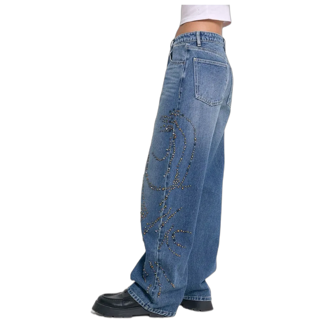 Jean 47 Street Baggy Bronce Mujer