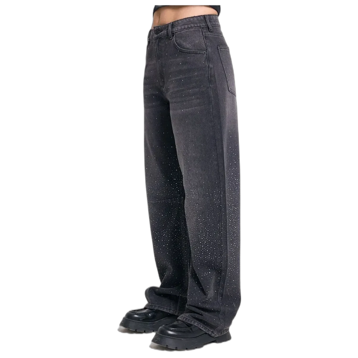 Jean 47 Street Baggy Shine Black Mujer