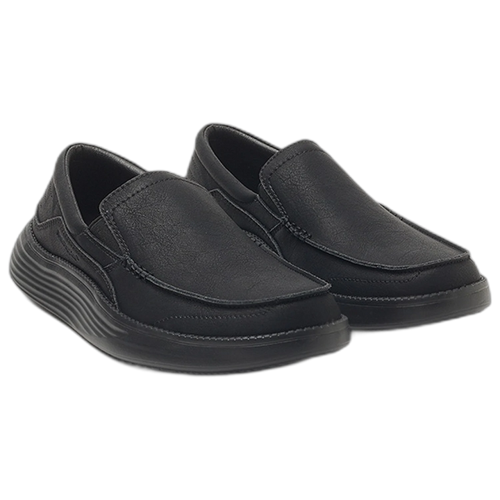 Slip On Hush Puppies Greco Cuero Zero G Negro