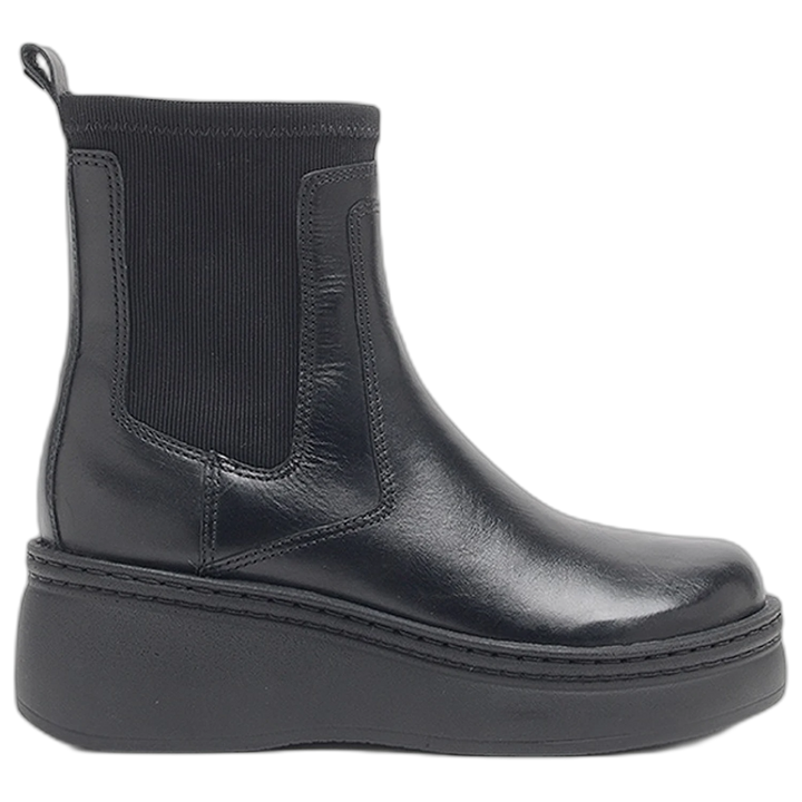 Bota Hush Puppies Chiara Cuero Negro Mujer