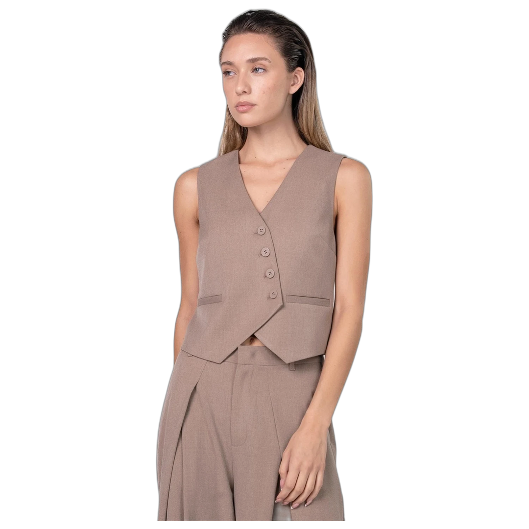 Chaleco Melocoton Angelina Acolchado Sin Mangas