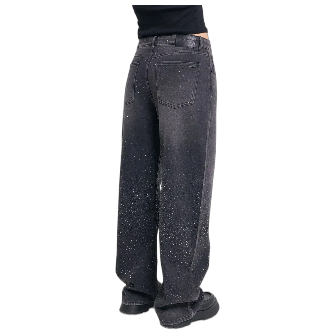 Jean 47 Street Baggy Shine Black Mujer