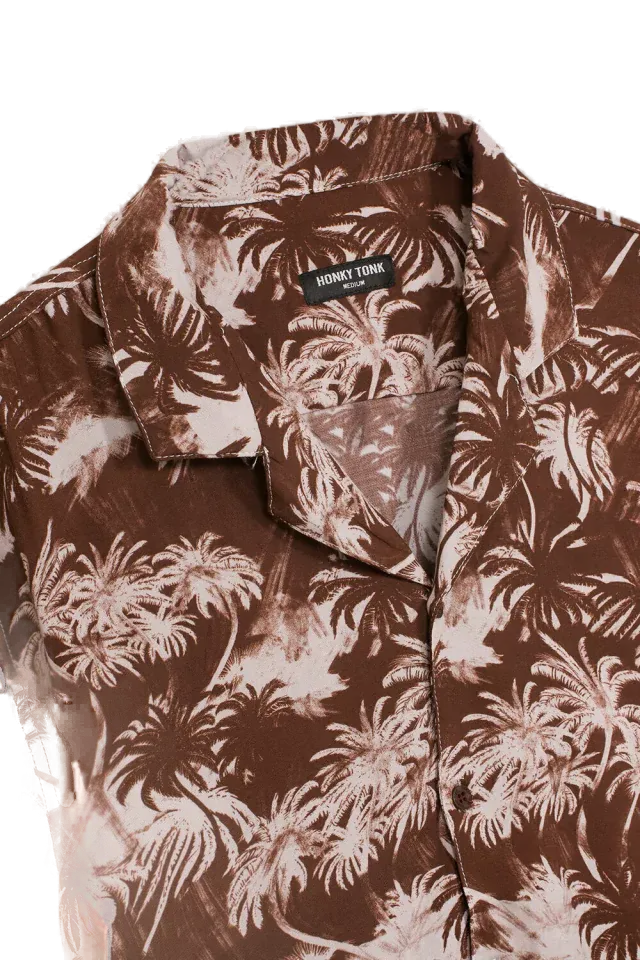 Camisa Jungle Bordeaux