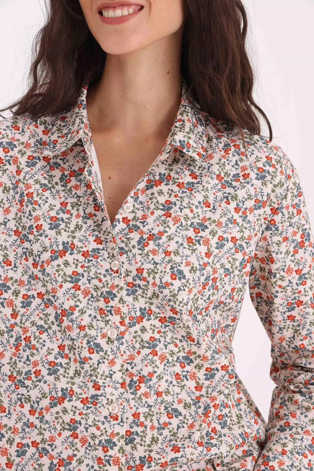 Camisa Yagmour Algodón Liberty Mujer Manga Larga Estampada