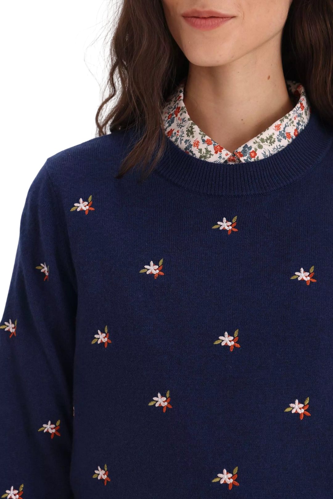 Sweater Yagmour Moly Bordado Mujer Tejido Regular Fit