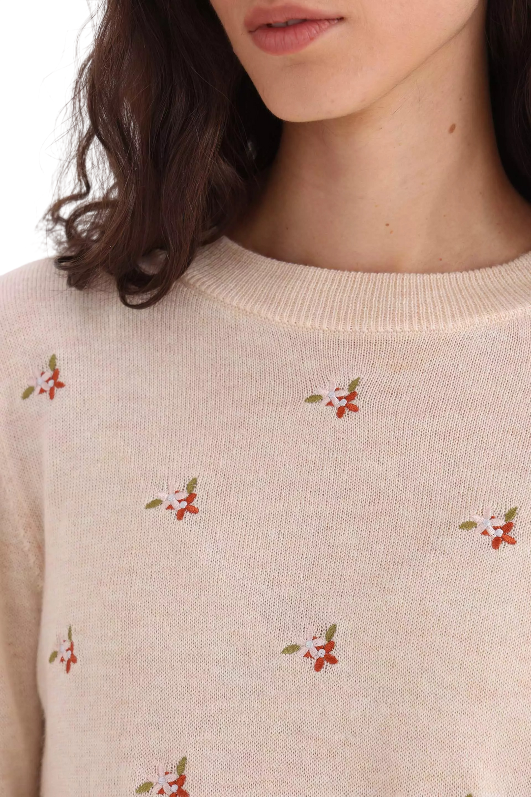 Sweater Yagmour Moly Bordado Mujer Tejido Regular Fit
