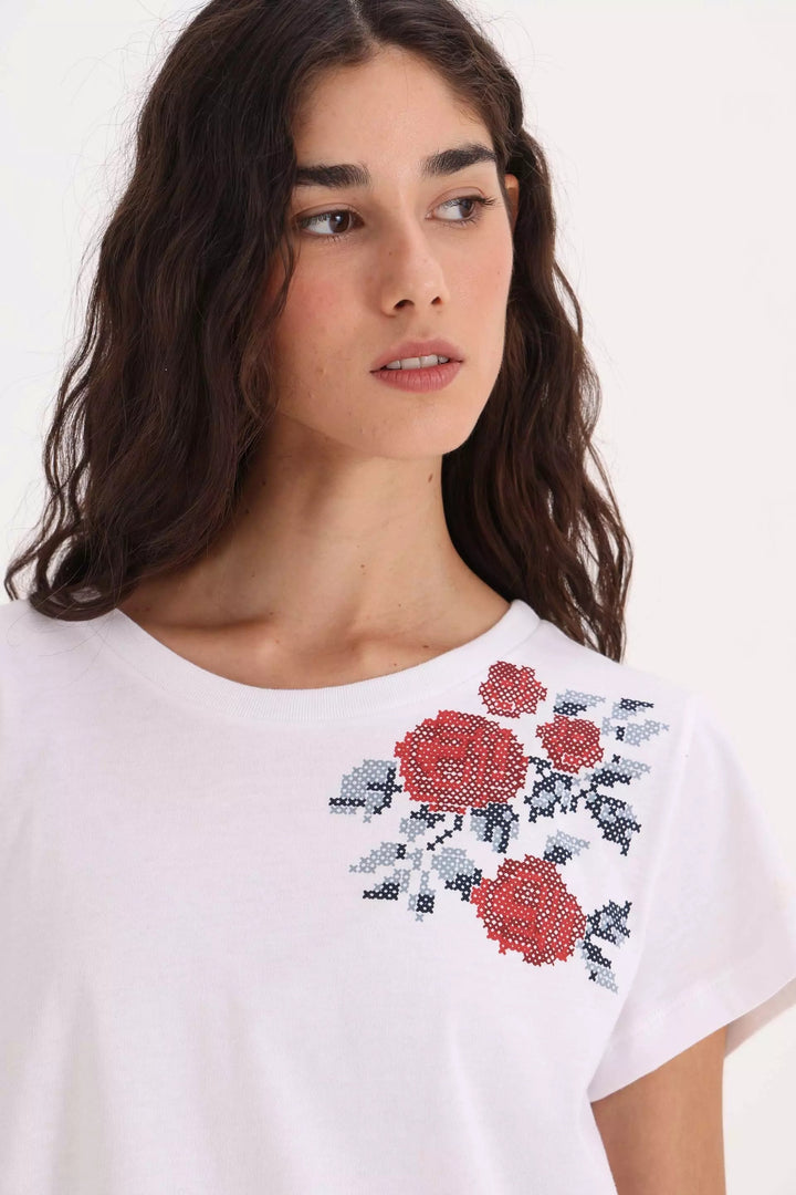 Remera Yagmour Algodón Caju Mujer Manga Corta