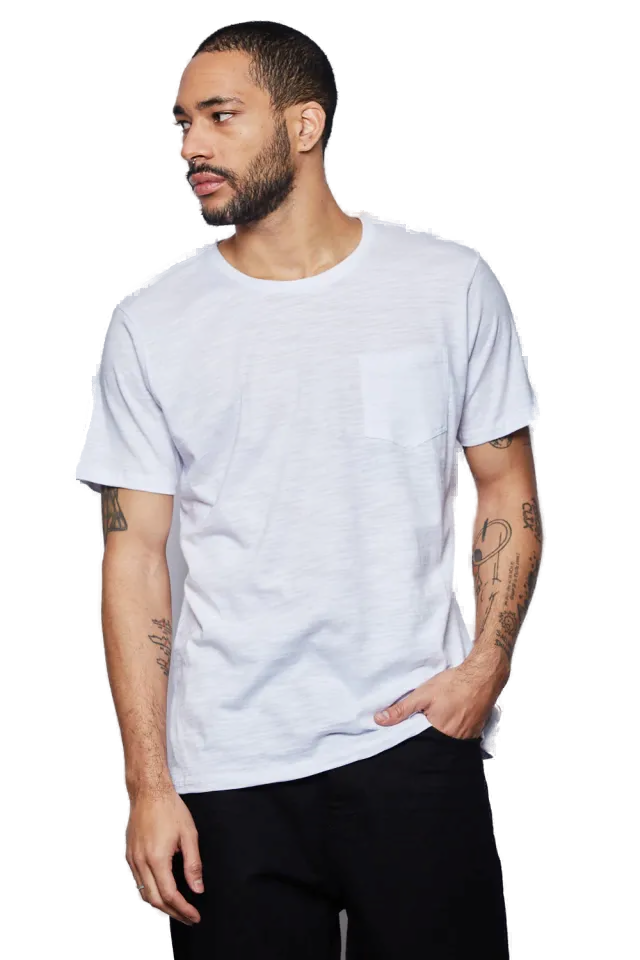 Remera Rock Pocket White