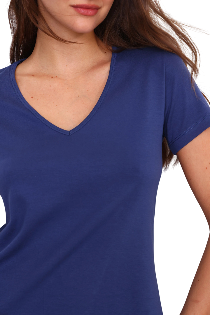 Remera Yagmour Penélope Manga Corta Escote V Mujer