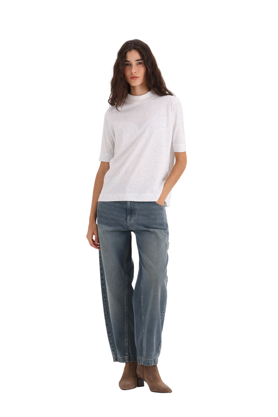 Remera Justina Mouline Mujer Manga Corta