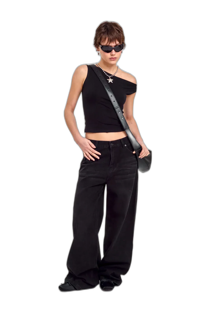 JEAN WIDE LEG DARK