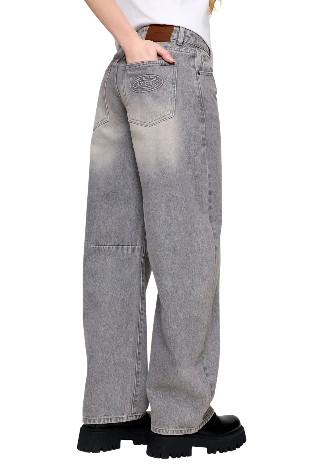 Jean Baggy Grey 47 Street Mujer