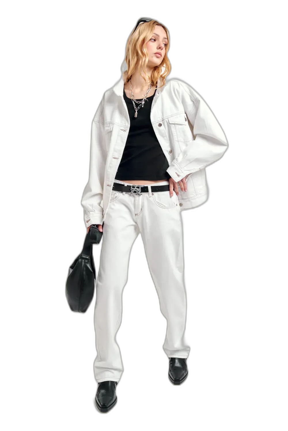 JEAN LOW RISE WHITE